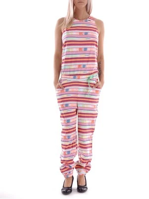 Brunotti Jumpsuit Gillian langer Overall Anzug rot Muster Tunnelzug - Bild 1 von 2