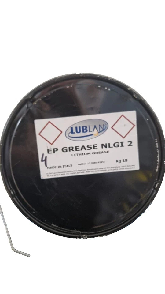 LUBLAN GREASE EP NLGI 2 KG 18 GRASSO ESTREME PRESSIONI AGRICOLTURA INDUSTRIA - Immagine 1 di 1
