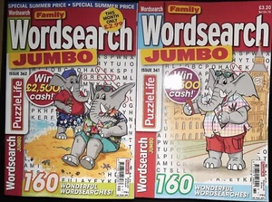 2 X FAMILY WORDSEARCH JUMBO BOOK MAG ISSUES 361 & 362 - 320 PUZZLES - Picture 1 of 8