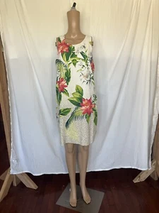 Womens Tommy Bahama 100% silk  shift floral Grande Grove tropical Hawaiian S - Picture 1 of 6