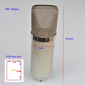 High quality silver microphone shell with packaging box for diy AKGC12 product - Picture 1 of 3