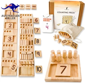 Counting Pegs - a Ten Frame Maths Game with Addition and Subtraction Flash Cards - Picture 1 of 12