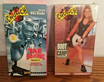 Crunch Tae Boxing Workouts with Billy Blanks and Boot Camp Training VHS tapes - Image 1 of 3