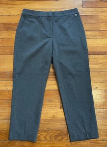 Max Mara Women's 8 Cropped Trousers Dress Pants 30 X 23 Gray Stretch Flat Front - Picture 1 of 4
