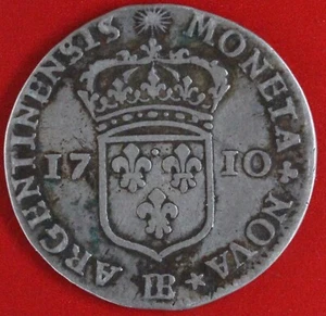 FRANCE 11 SOLS DE STRASBOURG LOUIS XIV BB 1710 SILVER - Picture 1 of 2