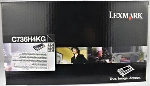Lexmark C736H4KG High Yield Black Toner Cartridge C736, X736, X738 - Picture 1 of 7