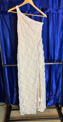 NWT Southern Fried Chicks One-Shoulder Ivory Lace Dress Bridal Gown Wedding XS - Image 1 of 4