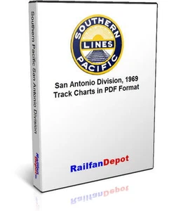 Southern Pacific San Antonio Division Track Chart - PDF on CD - RailfanDepot - Picture 1 of 4