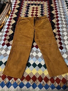 Vintage Express Damen 100 % echtes braunes Lederhose Größe 8 - Bild 1 von 10