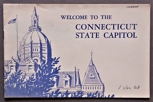 Welcome to the Connecticut State Capitol 12-pg brochure 1968 Hartford CT - Foto 1 di 1