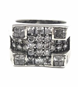 Sterling Silver 925 Plated Mens Ladies Ring & Cubic Zirconia Stones Ring 2671-LR - Picture 1 of 8