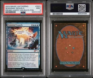 PSA 9 2023 MTG Secuelas de temporada Felices Fiestas Tarjeta Lámina Promo POP13 Nº 10's - Imagen 1 de 1