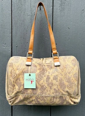 NWT HOBO International "Madelyn" Satchel Top Handle Handbag LeatherDigital Snake - Image 1 of 4