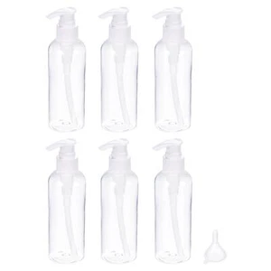 200ml 48x150mm Clear Travel Bottles Set, 6in1 Set Pump Bottle with Funnel - Picture 1 of 5