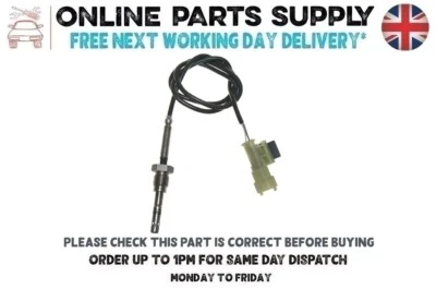 Nuovo Sensore Temperatura Gas di Scarico per VAUXHALL SIGNUM 3.0 V6 CDTI (2005-2008) - Immagine 1 di 4