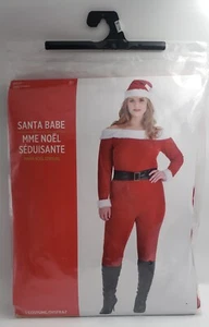 SANTA BABE CATSUIT CHRISTMAS COSTUME~XXL~SEXY~JUMPSUIT/HAT/BELT baby mrs clause - Picture 1 of 12