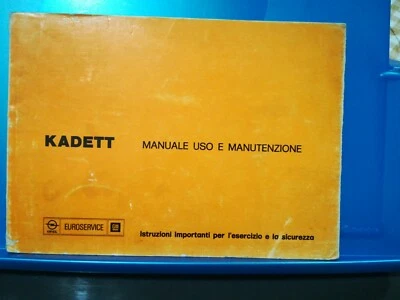Manuale uso e manutenzione KADETT - Immagine 1 di 2