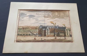 Chateau de Chavigny en Touraine - Carte XVIIe couleur Mérian - Picture 1 of 3