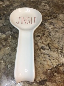 Rae Dunn NEW Christmas JINGLE! Spoon Rest RED LETTER HTF Rare - Picture 1 of 12