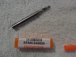 ROUTER BIT SOLID CARBIDE 4 MM METRIC SINGLE FLUTE BY MICRO 100 PART SFAM-040020 - Picture 1 of 2