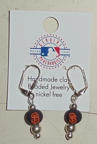 Pine Sports MBL San Francisco Giants 12 Clay Beaded Earrings Cover