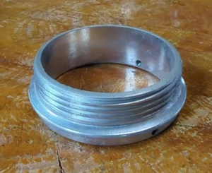 Vtg NOS Knock Off Threaded Spinner Hub ADAPTER 3.25" aluminum center NOT STUD - Picture 1 of 6