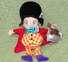 7" MAD HATTER PLUSH HARD TO FIND STUFFED CHARACTER ALICE IN WONDERLAND DOLL TOY