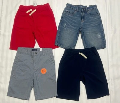 NWT (3) TCP Size 8 Denim Pull On Drawstring Stretch Shorts Lot Gray Red Blue - Image 1 of 4