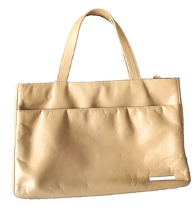 JANE SHILTON” DESIGNER GORGEOUS CREAM LEATHER HANDBAG!!! - Picture 1 of 9