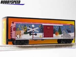 MTH RAILKING NORTH POLE BOXCAR 2025 W/BLINKING LEDs santa reindeer 30-71238 NEW - Picture 1 of 8