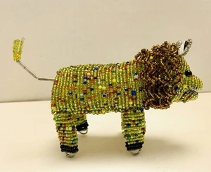 Figura de León Completamente Cuentas Safari Zoo Escultura Estatuilla - Imagen 1 de 4