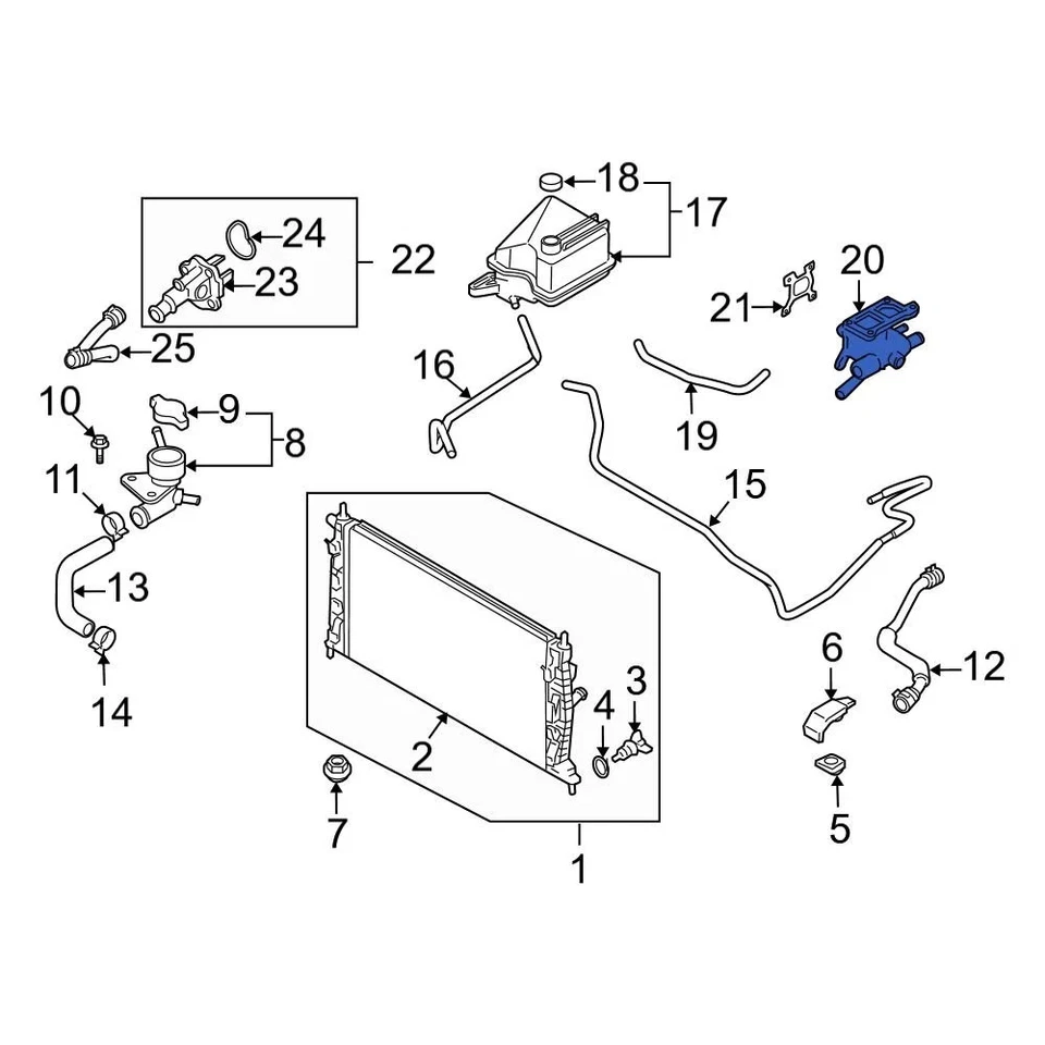 For Mazda 6 2011-2013 Mazda LF941517Z Engine Coolant Outlet Flange - Imagem 1 de 4