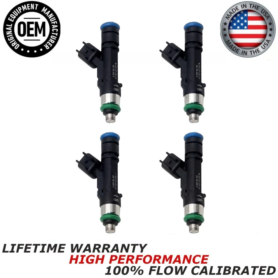 NEW BOSCH 4x Fuel Injectors Fit 2009-2015 Mazda 3 Sport 5 6 CX-7 2.5L 0280158156 - Image 1 of 4
