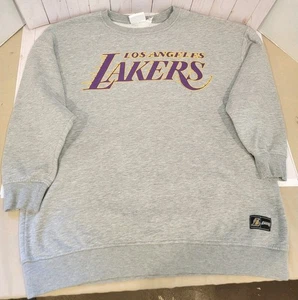 NBA Los Angeles Lakers Basketball Sweatshirt Erwachsene Med. Grau Logo Rundhalsausschnitt  - Bild 1 von 17