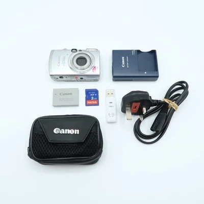 Canon Digital IXUS 950 IS 8.0MP Compact Digital Camera Silver Tested Full Kit - Image 1 of 4