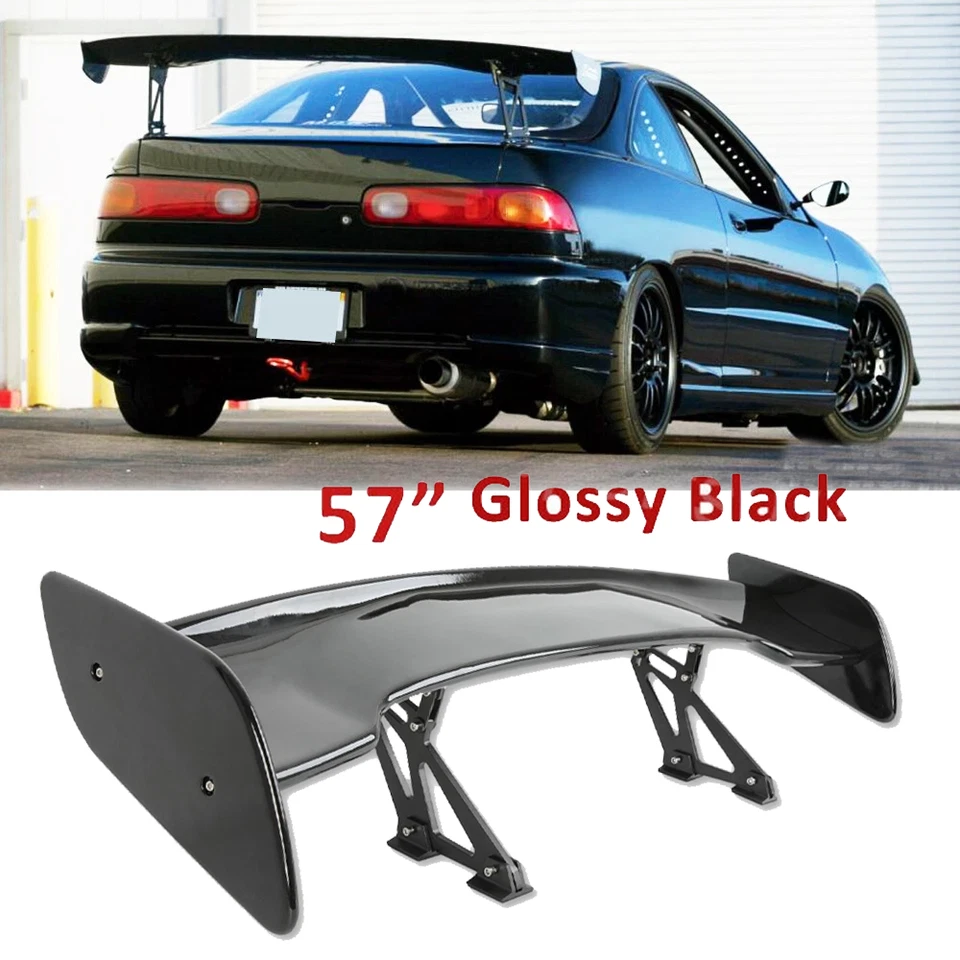 Glossy Black 57" Rear Spoiler Wing Truck GT-Style For Acura Integra P Foto 1 de 4