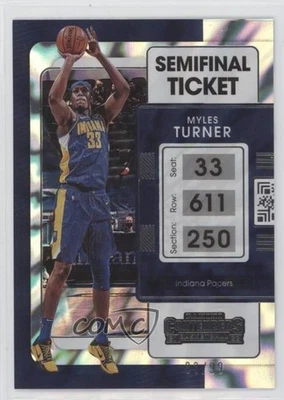 2021-22 Panini Contenders Semifinal Ticket /99 Myles Turner #12 - Image 1 of 2