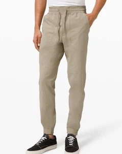 Lululemon ABC Jogger Men's Canvas Pants size Medium Drawstring Pockets Outdoor - Picture 1 of 4