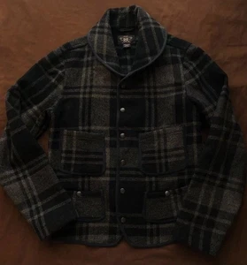 good condition RRL WOOL PLAID MACKINAW JACKET Double RL Plaid Mackino Jacket - Picture 1 of 5