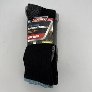 Calze Dickies 3pr punta acciaio blu/nero misto lana pesanti termiche girocollo TG 6-12 nuove con etichette - Foto 1 di 2