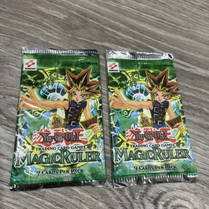 (2) YU-GI-OH MAGIC RULER BOOSTER PACK SEALED 1st EDITION NEW VINTAGE 1996 - Picture 1 of 17
