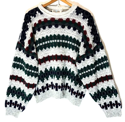 Suéter Cosby Retro Años 90 New Era Para Hombres Talla M Azul Verde Gris Borgoña EE. UU. Foto 1 de 3