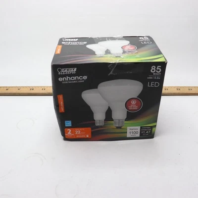 (2-Pk) Feit Electric BR30 LED Light Bulbs 85W Equivalent 2700k Soft White - Image 1 of 4