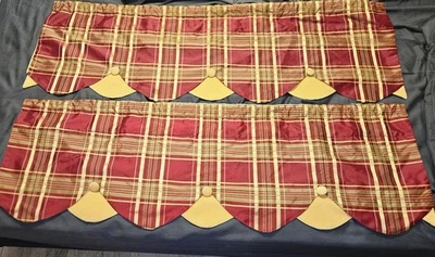 5 cenefas de bolsillo a cuadros/vara de Country Curtains ©️ The Vermont County Store Foto 1 de 4