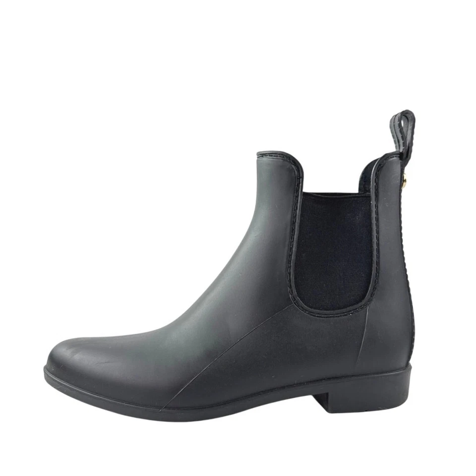 Sam Edelman Tinsley Womens Black Almond Toe Rubber Slip On Ankle Rain Boots Sz 7 - Image 1 of 4