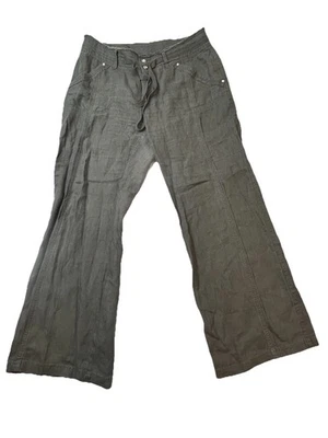 INC International Concepts Womens Linen Pants Size 10 Gray Wide Leg Casual - Image 1 of 4