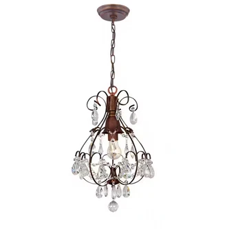 HD Direct 1-Light Bronze Geometric Pendant Light - Image 1 of 4