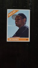 1991 BASEBALL CARD MAGAZINE 45 TIM RAINES HAND CUT