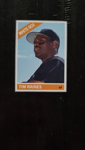 1991 BASEBALL CARD MAGAZINE 45 TIM RAINES HAND CUT