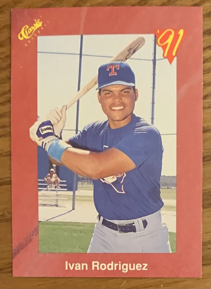 IVAN RODRIGUEZ, 1991 "CLASSIC" ROOKIE CARD, HALL OF FAMER, WOW ! - Image 1 of 1